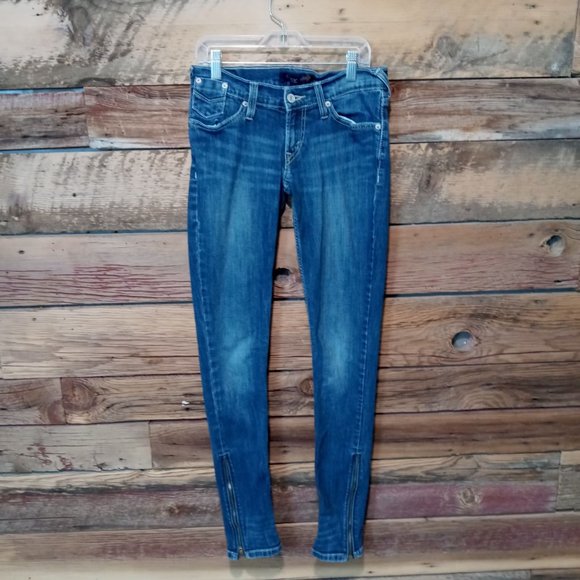 Levis Jeans Womens Size 1 Blue Denim Genuinely Crafted Zipper Legs Straight - Picture 1 of 9